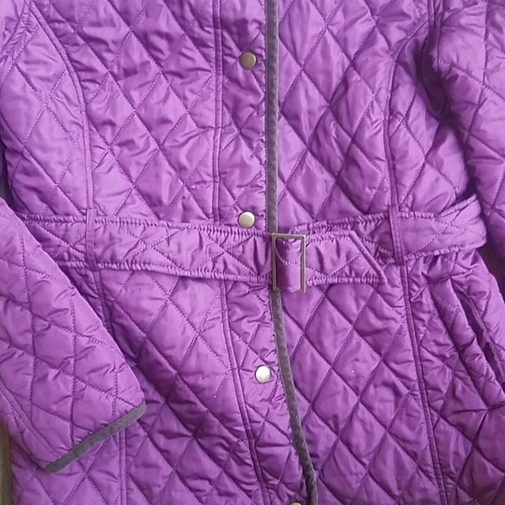 Faded Glory purple coat size small 4/6 - Picture 3 of 4